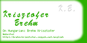 krisztofer brehm business card